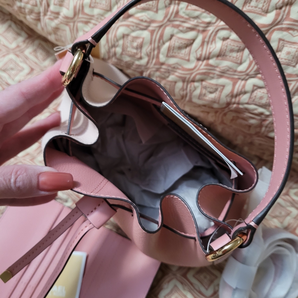 Michael Kors Pink Mini Bucket Bag & Wallet Set - Picture 3 of 4